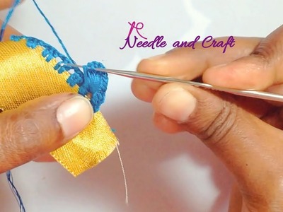 New & Elegant krosha saree kuchu design without tassels | Unique crochet design - Needle and Craft
