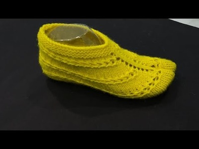New Knitting Pattern For Ladies Socks.Shoes.Jurab.Jutti.Ladies Booties # 171 Anguthe wali Socks