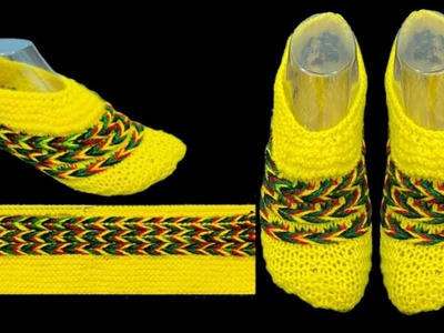 New Knitting Pattern For Ladies Socks.Shoes.Jutti.Jurab.Ladies Booties # 174