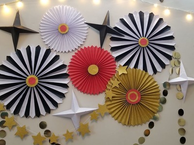 Paper Fan | Paper Fan backdrop | Easy party decoration | Paper Crafts Planet.