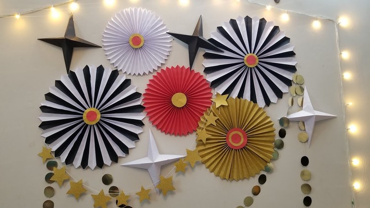 Paper Fan | Paper Fan backdrop | Easy party decoration | Paper Crafts Planet.