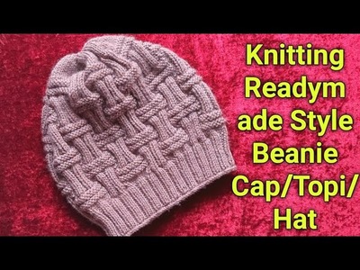 Readymade Gent Cap.Beanie.Topi.Hat Knitting Step by Step in Hindi | @Easy Knitting Classes