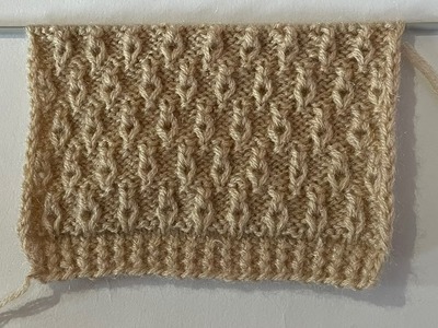 Very Pretty Knitting Stitch Pattern For Sweaters And Cardigans