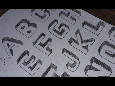 How to draw, Drawing 3d letter A to Z trick art #drawing #letter #Limdaart