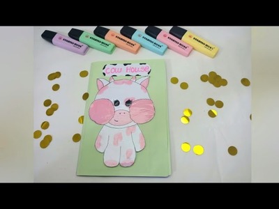 DIY LAlafanfan Paper Cow????.How to draw a cow???? lalafanfan and cloths ????