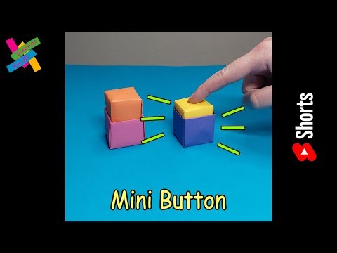 DIY Origami MINI BUTTON POPIT | How to make paper popit | Fold tutorial #Shorts