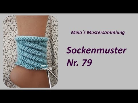 Sockenmuster Nr. 79 - Strickmuster in Runden stricken. Socks knitting pattern