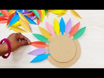 EASY AND QUICK PAPER WALL HANGING IDEAS | A4 SHEET WALL DECOR | CARDBOARD REUSE | ROOM DECOR DIY