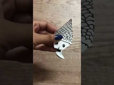 3D gold fish craft l paper fish craft ideas #shorts #viral #youtubeshorts #art #entertainment