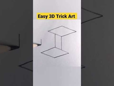 Fantastic 3D Illusion | How to draw Realistic 3D illusion | 3D Trick art #shorts