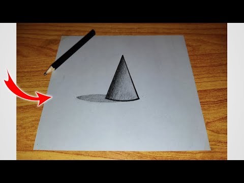 How to Draw a 3D Cone || Easy Drawing with Pencil