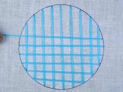 New Circle Hand Embroidery Design, Very Unique Circle Embroidery Stitch For Cushion Cover