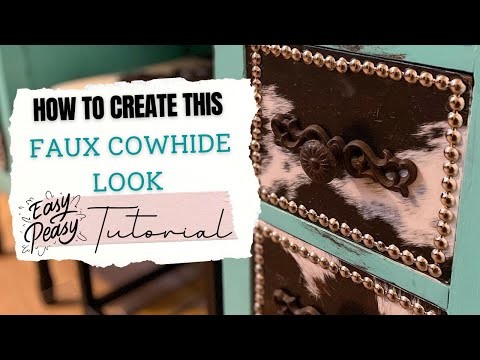 An Easy Way to Create a Faux Cowhide Look
