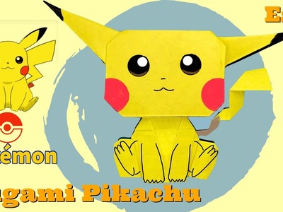 How to make origami Pikachu paper Pokémon. Easy crafts Pokemon folding instruction tutorial.