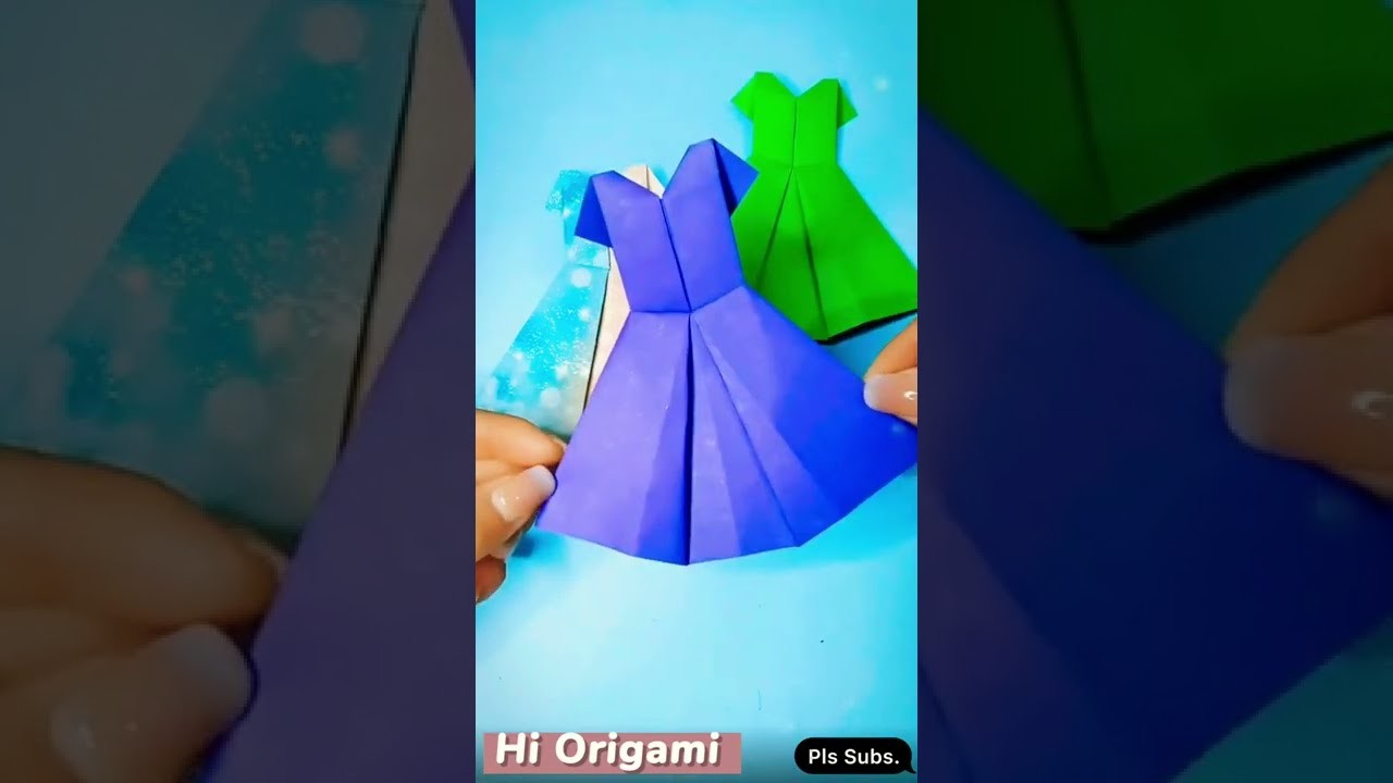 Origami dress, simple and easy to learn