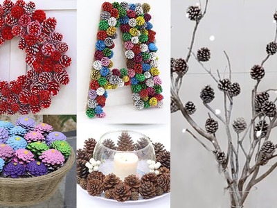 10 Christmas Decoration Ideas at Home using Pine Cones