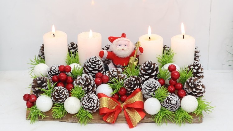 7 Christmas Decoration Ideas at Home using  Pine Cones