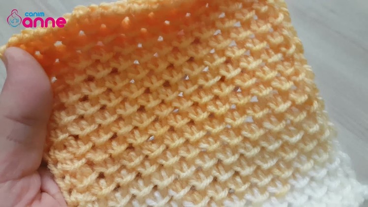 Balık pulu tunus işi örgü modeli yapılışı. Yeni tunus işi örgü modeli.Tunisian crochet new pattern
