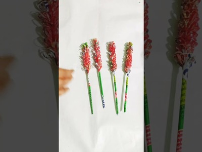Biscuit wrapper craft.flowers making#shorts#shortsvideo#youtubeshorts#ytshorts#B'sCraftsWorld