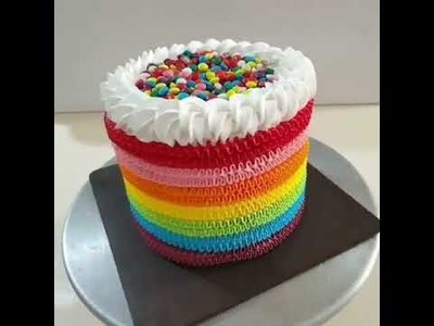 Butter Cream Rainbow Cake Decoration ???? ???????????? #shorts