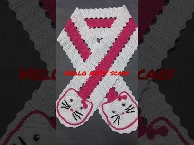 Crochet Hello Kitty Scarf #shorts