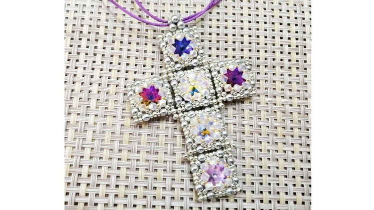 DIY Come fare una Croce con Cristalli e Perline - Tutorial Croce Romantica