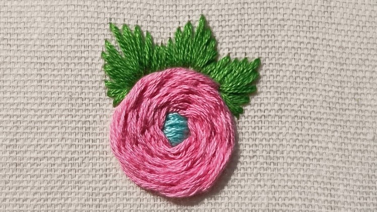 Easy Stem Stitch Flower Hand Embroidery For Beginners#shorts