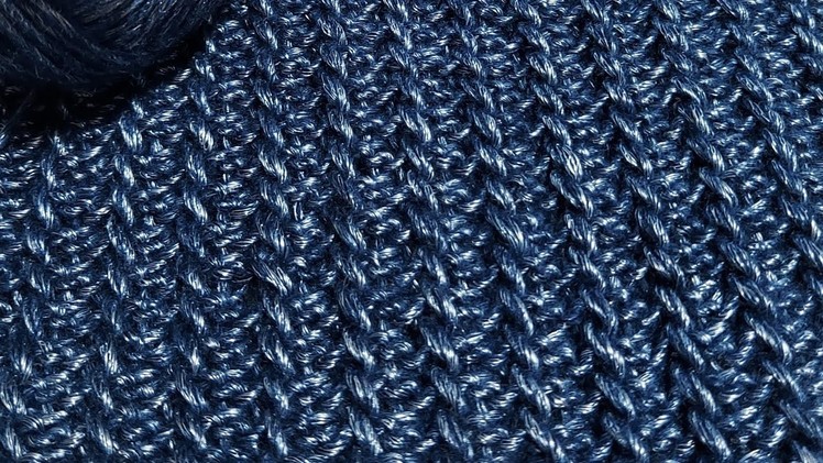 Еmbossed knitting pattern | Простой  рельефный узор спицами