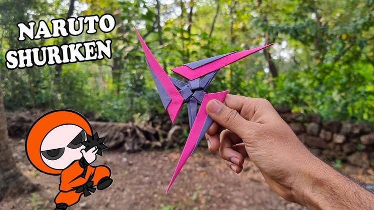 How To Make a Paper Ninja Star Boomerang  - NARUTO SHURIKEN - Ninja Weapon- Origami