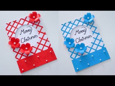 How to make Christmas card | Merry Christmas greeting card | Handmade Christmas Greeting card