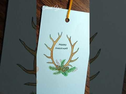 How to make Christmas gift tag #shorts #youtubeshorts #Chistmasgifttag #artstyle