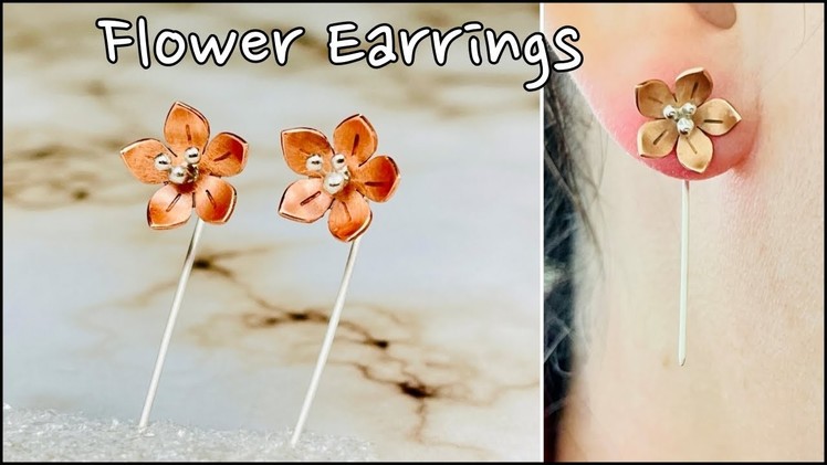 How to Make Copper Flower Earrings | Jewelry Making | Metalsmithing