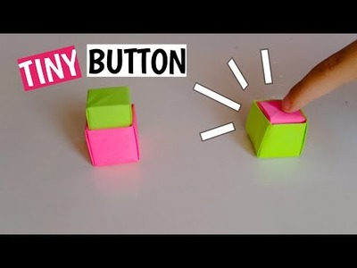 How to make MINI origami BUTTON TOY NO GLUE [origami pop it, origami fidget toy]