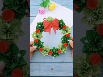 How to make Paper MISTLETOE. How to make a Paper Christmas Wreath. DIY Paper Christmas Wreaths