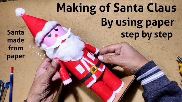 How To Make Santa Claus With Paper | Santa Claus Made From Paper | Making Of Santa Claus Paper Craft