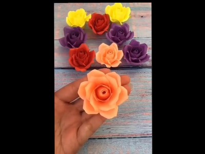 Make Roses at home ???? Craft Land #roses #youtubeshorts  #papercraft