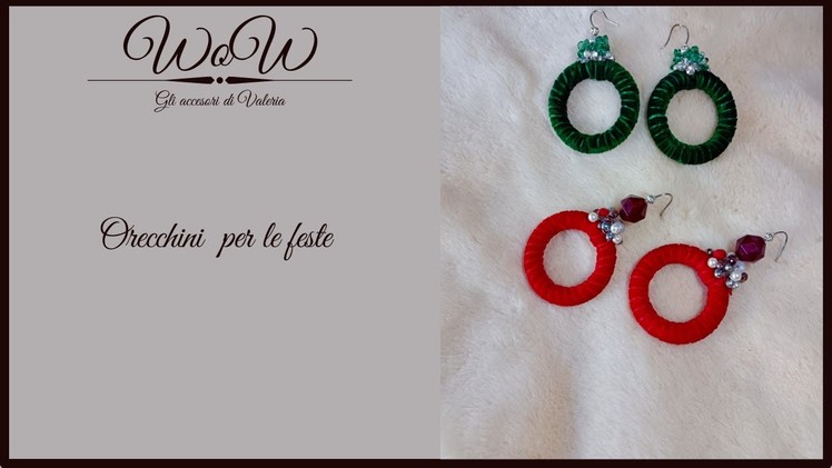 Orecchini wire e velluto - Wire and velvet Earrings