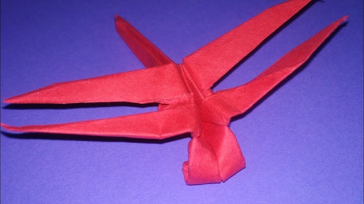 Paper dragonfly Making || Easy crafts || Origami dragonfly