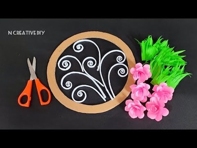 Rose wall hanging craft | Paper flower wall decor | Paper craft for home decoration | Diy Room decor