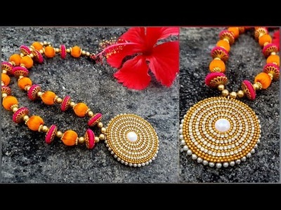 Silkthread Necklace | Handmade Jewellery | quilling jewellery