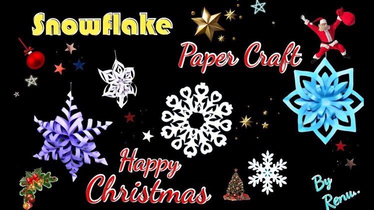 Snowflake Paper Craft#easy steps of paper Craft#Christmas wishes@Kolla's Entertainment . 