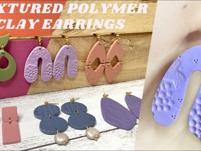 Textured Polymer Clay Earrings | DIY Earrings using Household Items | Polymer Clay | Trendy Earrings