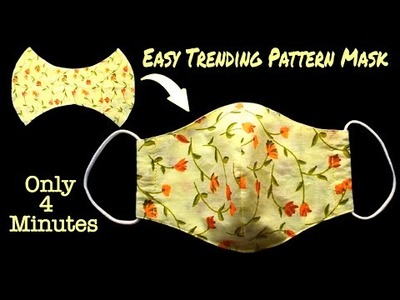 Very Easy New Trending Pattern Mask Sewing Tutorial ✅✅ ????(New Style Mask)