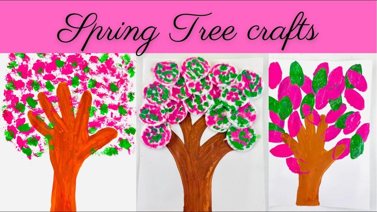 3 Easy Spring Tree crafts for kids???????????? | Spring craft ideas???????????? - Crafts with Toddler
