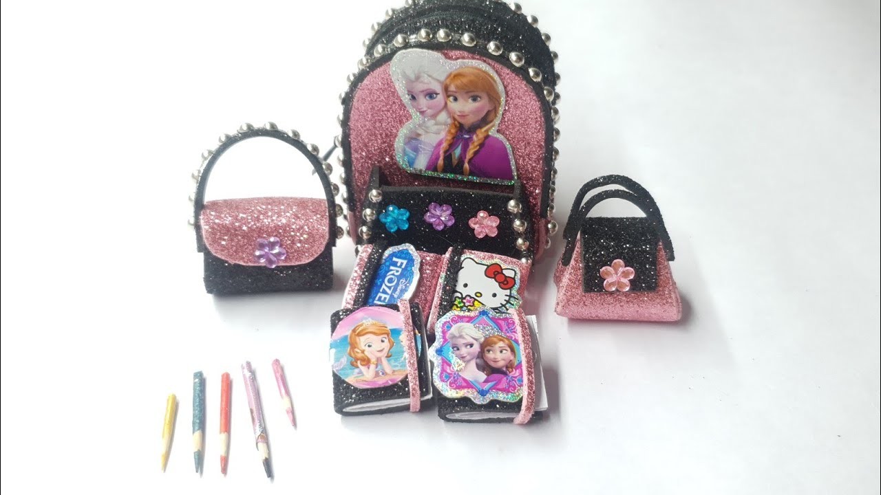 DIY Miniature school suppliesrs hack~mini bag packa,????