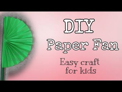 DIY Paper Fan | Easy Crafts for Kids | The Craft Queen