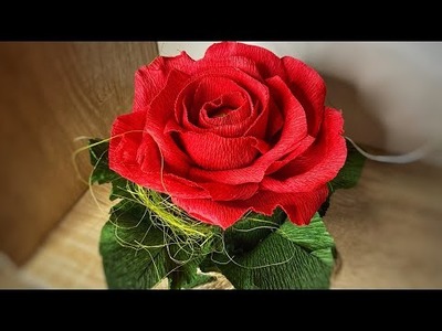 DIY Rose with Surprise from Crepe Paper | Tutorial