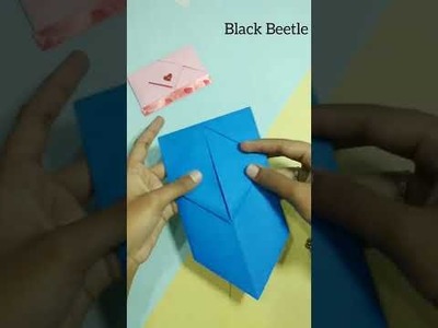 Easy Paper Envelope???? Paper craft  #shorts #black_beetle #paper_craft