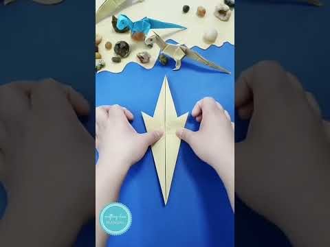 How to make a paper Dinosaur. DIY Origami Crafts Tutorial step by step. #shorts