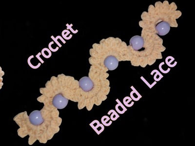 Beaded Crochet Lace || Crochet beautiful Border Lace || Crochet with Beads,